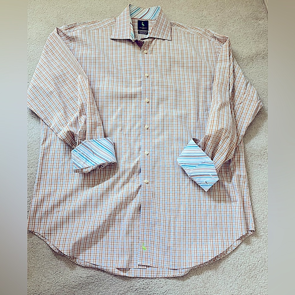 Tailorbyrd Long Sleeve Flip Cuff Cotton Shirt - XL